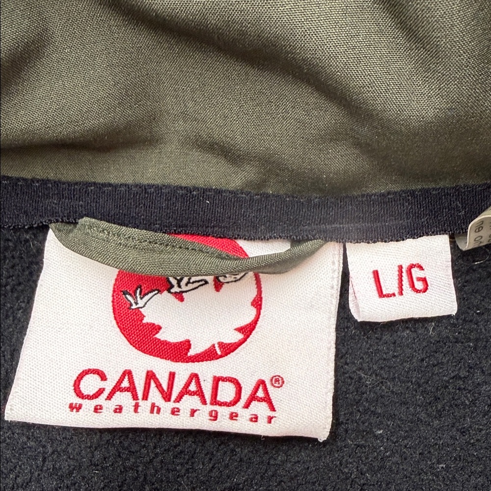 Canada Weather Gear Faux Fur Trim Hooded Parka Army/Forest Green Sz L - Picture 2 of 16